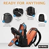 EVERKI Business 120 EKP120 - Zaino per Laptop da 18,4", Ideale per Computer Portatili Grandi, Workstation e Gaming, Scomparti Organizer, Spallacci Imbottiti, Resistente all'Acqua