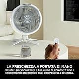 Shark FlexBreeze Ventilatore ad Alta Velocità, Ventilatore Portatile Ibrido con e Senza Filo per Uso Interno ed Esterno, Resistente all'Acqua e ai Raggi UV**, Potente e Silenzioso, Bianco, FA220EU