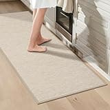 LEKEEPGO Tappeto Cucina Antiscivolo Lavabile 43x200cm, Passatoia Cucina, Tappeti Cucina Lavabile Antiscivolo, Assorbente Tappetino Cucina, Tappeto per Cucina, Corridoio, Lavanderia, Ufficio, Beige