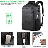 Tzowla Zaino da viaggio per laptop con porta di ricarica USB e lucchetto, antifurto e impermeabile, adatto per computer da 17,3", regalo per studenti universitari da lavoro, zaino da trekking,X3-Nero