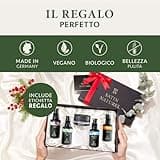 Satin Naturel Idee Regalo Donna con Siero Vitamina C Acido Ialuronico Viso Retinolo Viso Olio Argan Gel Aloe Vera - Cofanetto Regalo Festa della Mamma 5x30ml, Confezione Regali di Lusso