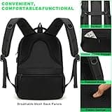 Tzowla Zaino da viaggio per laptop con porta di ricarica USB e lucchetto, antifurto e impermeabile, adatto per computer da 17,3", regalo per studenti universitari da lavoro, zaino da trekking,X3-Nero