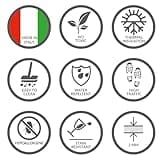 CREARREDA Tappeto cucina 240x50cm Artistic Cement vinile antiscivolo e lavabile Passatoia cucina in vinile, lavabile 100% made in Italy