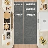 LEKEEPGO Tappeto Cucina Antiscivolo Lavabile 43x200cm, Passatoia Cucina, Tappeti Cucina Lavabile Antiscivolo, Assorbente Tappetino Cucina, Tappeto per Cucina, Corridoio, Lavanderia, Ufficio, Grigio