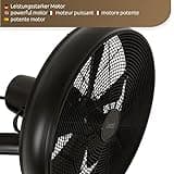 LUCCI AIR Breeze Ventilatore da Parete con Telecomando, Acciaio, Nero