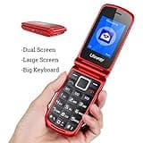 uleway GSM Telefono Cellulare per Anziani,Tasti Grandi,Volume alto,Funzione SOS, Dual HD IPS Display 2.4+1.7