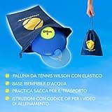 MOVEMATE Dispositivo di allenamento per Tennis/Padel con pallina Wilson® | Innovativo Dispositivo Sportivo per Il Tempo Libero per Giocare e allenarsi all'aperto, in Giardino