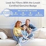 LEVOIT Smart Purificatore d'Aria per Allergie e PM2.5, Filtro HEPA, Guarda Qualità dell'Aria, Contro 99,97% dei Acari Polveri Pollini Odori Muffe, CADR 240m³/h, 50m², 22dB Modalità di Sonno&Auto