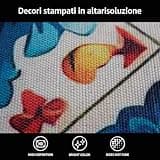 Comart - Tappeto Cucina Austin - Impermeabile - Antiscivolo - Antimacchia - Lavabile in Lavatrice - Passatoia in Poliestere - per Corridoio e Cucina - Made in Italy - Piastrelle Tiles - 50x100 cm