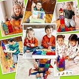 Piastrelle magnetiche Giocattoli per bambini Giocattoli magneti per il bambino Blocchi magnetici Giocattoli da costruzione Giocattoli Montessori per ragazzi e ragazze di 3+ anni