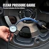 VEVOR Gonfiatore per Pneumatici 12 V, Compressore d'Aria per Carichi Pesanti, Pompa d'Aria Fuoristrada per Auto, SUV, Camion con Adattatori Cavo Alimentazione Tubo Aria Manometro, Borsa Trasporto