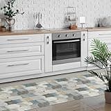 CREARREDA Tappeto cucina 240x50cm Artistic Cement vinile antiscivolo e lavabile Passatoia cucina in vinile, lavabile 100% made in Italy