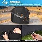 Velway Copertura Barbecue da Esterno 132x68x109cm - Impermeabile Telo Copri Barbecue Antivento Protettivo Per BBQ Grill - Anti Polvere Neve Pioggia Feci di Uccelli Sole - Nero