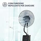 Wintem ATUM Ventilatore con Nebulizzatore e Ionizzatore - Display Touch, 3 Velocità, Telecomando, Timer 12h, Serbatoio 3L, Aroma e Repellente Zanzare