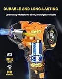 AUTDER Compressore Aria Portatile Senza Fili 180 PSI, Gonfiatore Pneumatici per Auto, Moto e Bicicletta con Manometro LCD, Luce LED, Batteria 21V Ricaricabile e Alimentazione 12V DC - Giallo