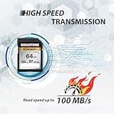 GIGASTONE Scheda di Memoria SDXC 64 GB, Set da 2, 4K Camera Pro, Velocità 100 MB/s per Fotocamera Canon Nikon Sony Panasonic, A1 V30 U3 UHS-I Classe 10 per 4K UHD Video, con 2 mini custodie
