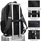 Cafele Zaino del computer portatile, grande TSA 17,3 pollici di viaggio portare su zaino, Borsa per studenti universitari con porta USB, zaino della scuola per adolescenti Uomini Donne, grigio