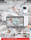 OBVHNUA Baby Monitor Video e Audio, Babyphone con Fotocamera da 5 Pollici 720P HD 2 x 4 x Zoom Digitale, Due Vie, Audio VOX, Visione Notturna, Monitoraggio della Temperatura