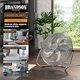 Brandson - Macchina del Vento - L'Originale Super Ventilatore - Largo 53,5cm - 3-Livelli di Potenza - 120W di Potenza Max assorbita - Design Retro - Cromo