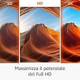 Amazon Fire TV Stick HD (Ultimo modello), TV gratuita e in diretta, telecomando vocale Alexa, controlli per Casa Intelligente, streaming HD