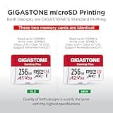 Gigastone Scheda di memoria Micro SDXC da 256 GB Gaming Plus Seriale, Velocità di riproduzione fino a 100 MB/s. Compatibile con Switch Dashcam GoPro Canon Nikon DJI Drone, A1 U3 V30 con adattatore SD.