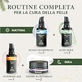Satin Naturel Idee Regalo Donna con Siero Vitamina C Acido Ialuronico Viso Retinolo Viso Olio Argan Gel Aloe Vera - Cofanetto Regalo Festa della Mamma 5x30ml, Confezione Regali di Lusso