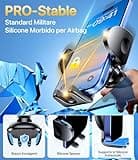 Miracase Porta Cellulare Auto [Gancio Doppio In Metallo] 360° Regolabile Supporto Telefono Auto per Presa D'aria Compatibile con i tutti Smartphones