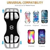 Porta Cellulare Bici, Universale Supporto Smartphone per Bici 360° Rotabile, Staccabile Telefono Porta per MTB Moto Bicicletta Compatibile con iPhone 15/14/13/12, Smartphone 4.5"-7.0" (Nero-4)
