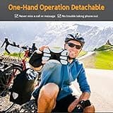 Porta Cellulare Bici, Universale Supporto Smartphone per Bici 360° Rotabile, Staccabile Telefono Porta per MTB Moto Bicicletta Compatibile con iPhone 15/14/13/12, Smartphone 4.5"-7.0" (Nero-4)