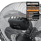 Brandson - Macchina del Vento - L'Originale Super Ventilatore - Largo 53,5cm - 3-Livelli di Potenza - 120W di Potenza Max assorbita - Design Retro - Cromo