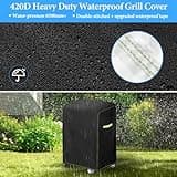 VDISRR Copertura Barbecue Impermeabile Telo Protettivo 420D Oxford per BBQ Grill 77 x 70 x 110cm Anti Pioggia Polvere Sole Neve Pioggia Feci di Uccelli Tessuto