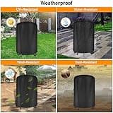 Raweao Copertura BBQ per Weber 57cm, Telo 47cm, Oxford 500D Impermeabile Antivento Custodia(Φ71x68cm)